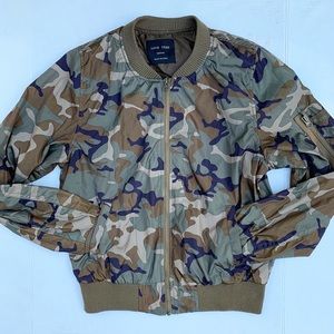 Love Tree Camo Bomber Jacket